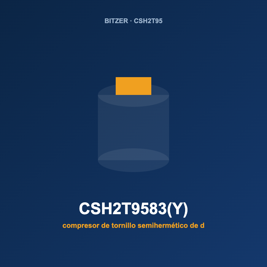 Bitzer CSH2T9583(Y), compresor de tornillo semihermético de dos etapas
