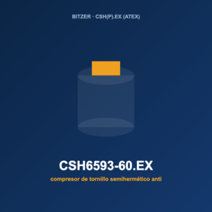Bitzer CSH6593-60.EX, compresor de tornillo semihermético antideflagrante (ATEX)