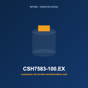 Bitzer CSH7583-100.EX, compresor de tornillo semihermético antideflagrante (ATEX)