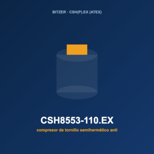 Bitzer CSH8553-110.EX, compresor de tornillo semihermético antideflagrante (ATEX)