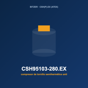 Bitzer CSH95103-280.EX, compresor de tornillo semihermético antideflagrante (ATEX)