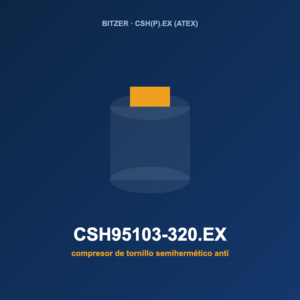 Bitzer CSH95103-320.EX, compresor de tornillo semihermético antideflagrante (ATEX)