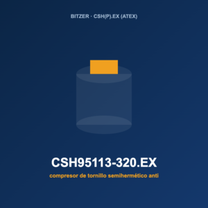 Bitzer CSH95113-320.EX, compresor de tornillo semihermético antideflagrante (ATEX)