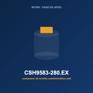 Bitzer CSH9583-280.EX, compresor de tornillo semihermético antideflagrante (ATEX)