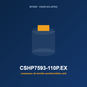 Bitzer CSHP7593-110P.EX, compresor de tornillo semihermético antideflagrante (ATEX)