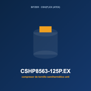 Bitzer CSHP8563-125P.EX, compresor de tornillo semihermético antideflagrante (ATEX)