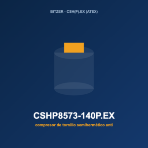 Bitzer CSHP8573-140P.EX, compresor de tornillo semihermético antideflagrante (ATEX)
