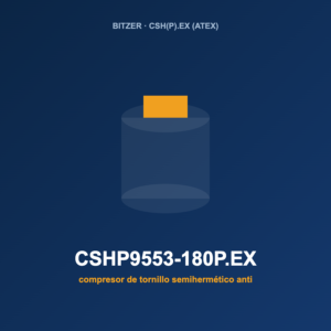 Bitzer CSHP9553-180P.EX, compresor de tornillo semihermético antideflagrante (ATEX)