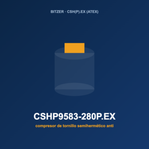Bitzer CSHP9583-280P.EX, compresor de tornillo semihermético antideflagrante (ATEX)