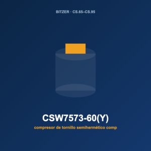 Bitzer CSW7573-60(Y), compresor de tornillo semihermético compacto