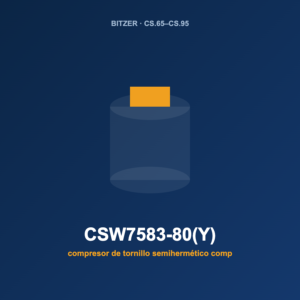 Bitzer CSW7583-80(Y), compresor de tornillo semihermético compacto
