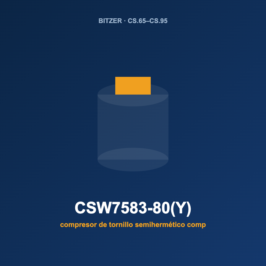 Bitzer CSW7583-80(Y), compresor de tornillo semihermético compacto
