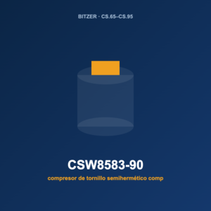 Bitzer CSW8583-90, compresor de tornillo semihermético compacto