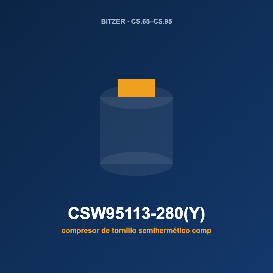 Bitzer CSW95113-280(Y), compresor de tornillo semihermético compacto