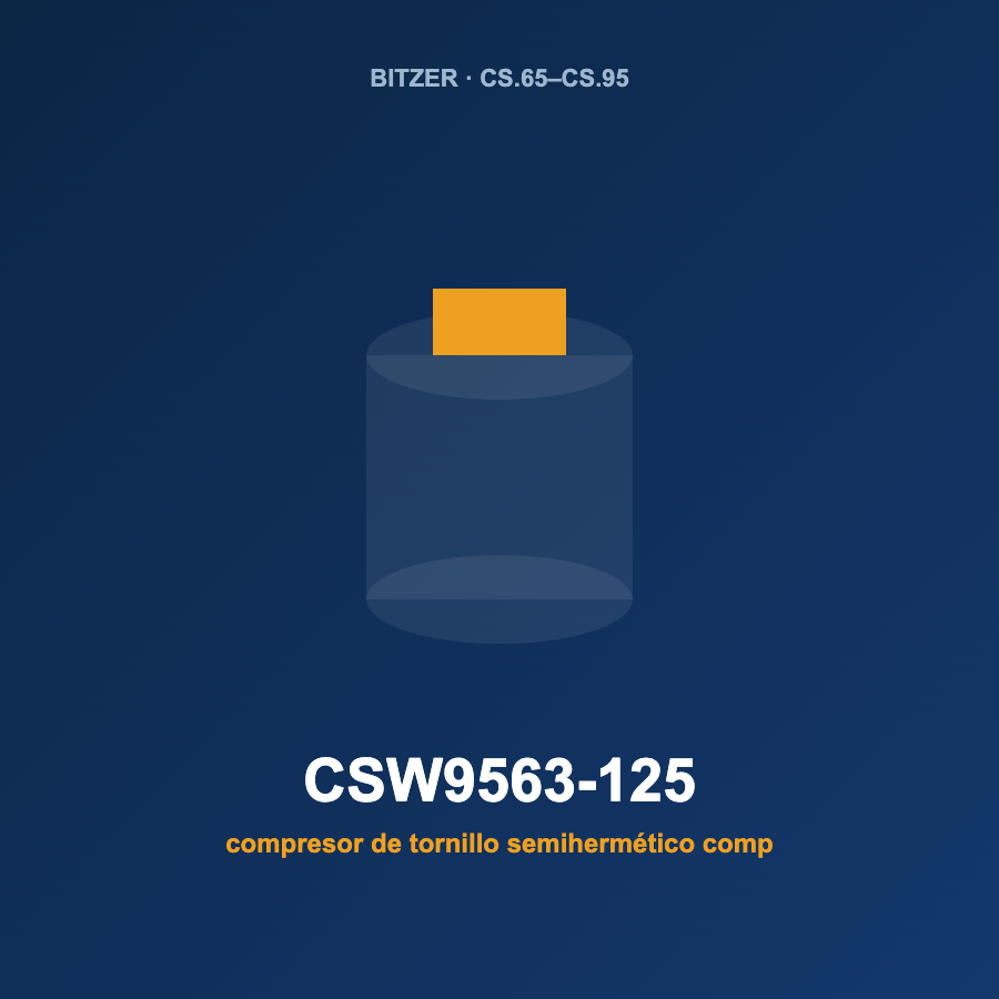 Bitzer CSW9563-125, compresor de tornillo semihermético compacto
