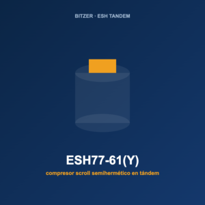 Bitzer ESH77-61(Y), compresor scroll semihermético en tándem