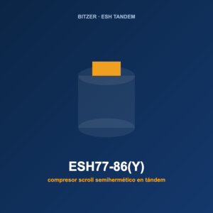 Bitzer ESH77-86(Y), compresor scroll semihermético en tándem