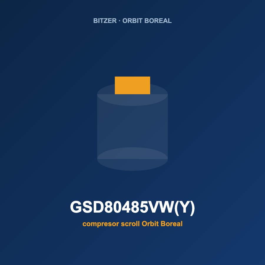 Bitzer GSD80485VW(Y), compresor scroll Orbit Boreal