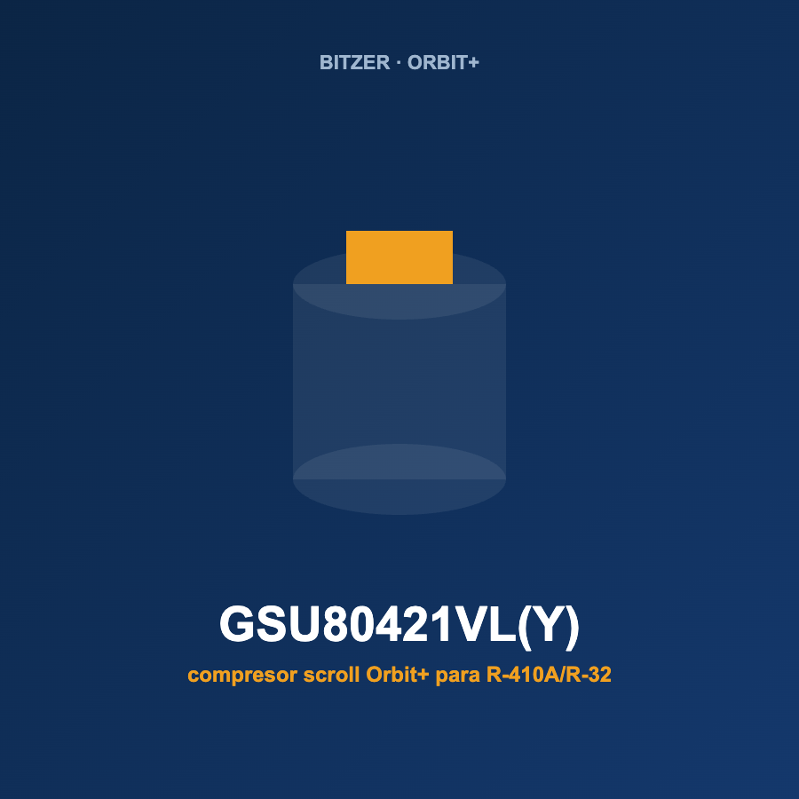 Bitzer GSU80421VL(Y), compresor scroll Orbit+ para R-410A/R-32