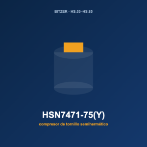 Bitzer HSN7471-75(Y), compresor de tornillo semihermético
