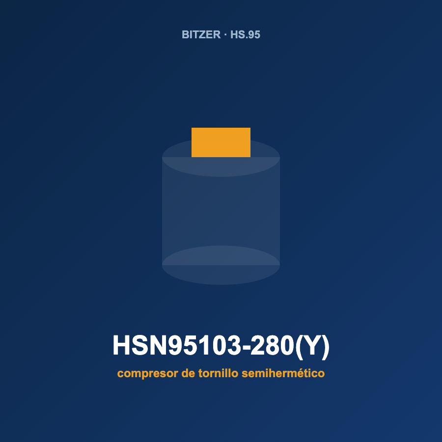 Bitzer HSN95103-280(Y), compresor de tornillo semihermético