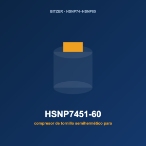Bitzer HSNP7451-60, compresor de tornillo semihermético para hidrocarburos