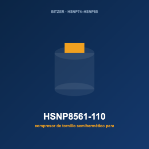 Bitzer HSNP8561-110, compresor de tornillo semihermético para hidrocarburos