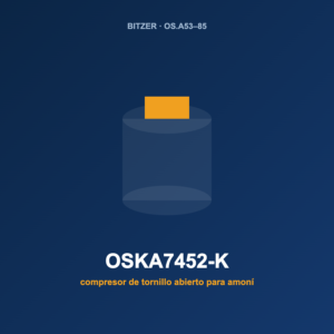 Bitzer OSKA7452-K, compresor de tornillo abierto para amoníaco (NH₃)