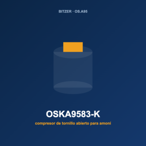 Bitzer OSKA9583-K, compresor de tornillo abierto para amoníaco (NH₃)