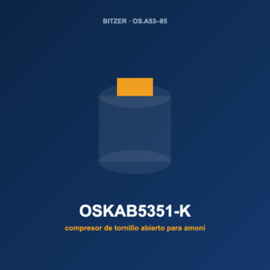 Bitzer OSKAB5351-K, compresor de tornillo abierto para amoníaco (NH₃)