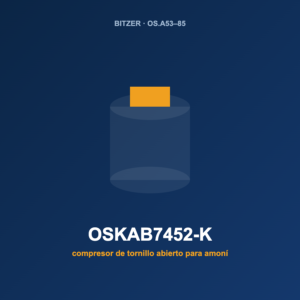 Bitzer OSKAB7452-K, compresor de tornillo abierto para amoníaco (NH₃)