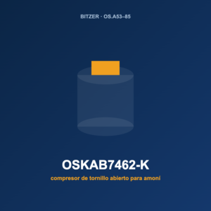 Bitzer OSKAB7462-K, compresor de tornillo abierto para amoníaco (NH₃)