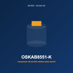 Bitzer OSKAB8551-K, compresor de tornillo abierto para amoníaco (NH₃)