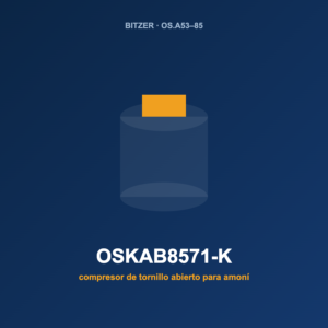Bitzer OSKAB8571-K, compresor de tornillo abierto para amoníaco (NH₃)