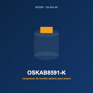 Bitzer OSKAB8591-K, compresor de tornillo abierto para amoníaco (NH₃)