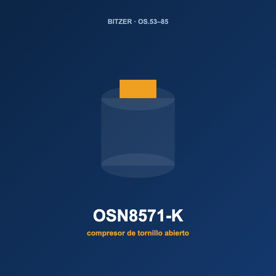 Bitzer OSN8571-K, compresor de tornillo abierto