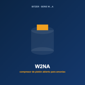 Bitzer W2NA, compresor de pistón abierto para amoníaco (NH₃)