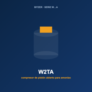 Bitzer W2TA, compresor de pistón abierto para amoníaco (NH₃)