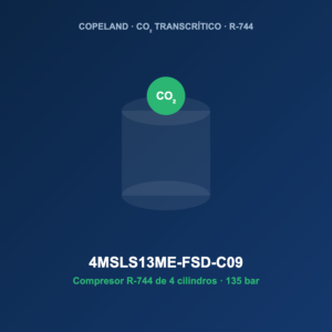 Copeland 4MSLS13ME-FSD-C09, compresor CO2 transcrítico R-744