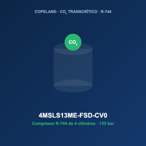 Copeland 4MSLS13ME-FSD-CV0, compresor CO2 transcrítico R-744