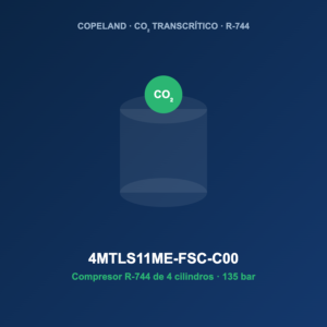 Copeland 4MTLS11ME-FSC-C00, compresor CO2 transcrítico R-744