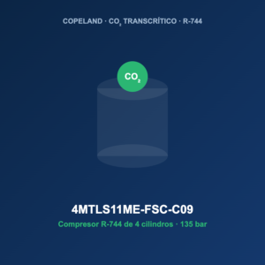 Copeland 4MTLS11ME-FSC-C09, compresor CO2 transcrítico R-744