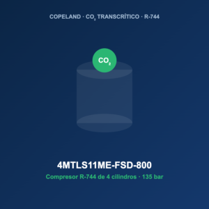 Copeland 4MTLS11ME-FSD-800, compresor CO2 transcrítico R-744