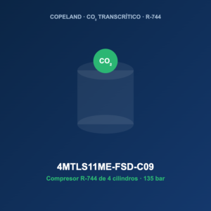 Copeland 4MTLS11ME-FSD-C09, compresor CO2 transcrítico R-744