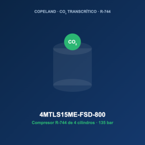 Copeland 4MTLS15ME-FSD-800, compresor CO2 transcrítico R-744