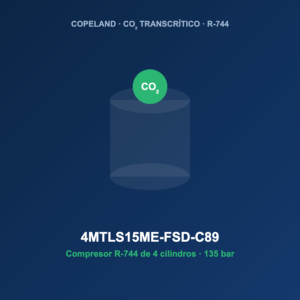 Copeland 4MTLS15ME-FSD-C89, compresor CO2 transcrítico R-744