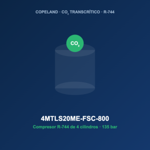 Copeland 4MTLS20ME-FSC-800, compresor CO2 transcrítico R-744