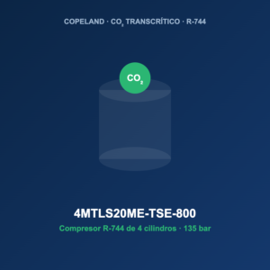 Copeland 4MTLS20ME-TSE-800, compresor CO2 transcrítico R-744