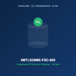 Copeland 4MTLS28ME-FSC-800, compresor CO2 transcrítico R-744