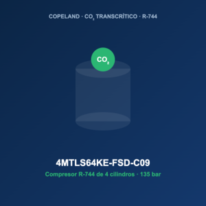 Copeland 4MTLS64KE-FSD-C09, compresor CO2 transcrítico R-744